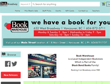 Tablet Screenshot of bookwarehouse.ca